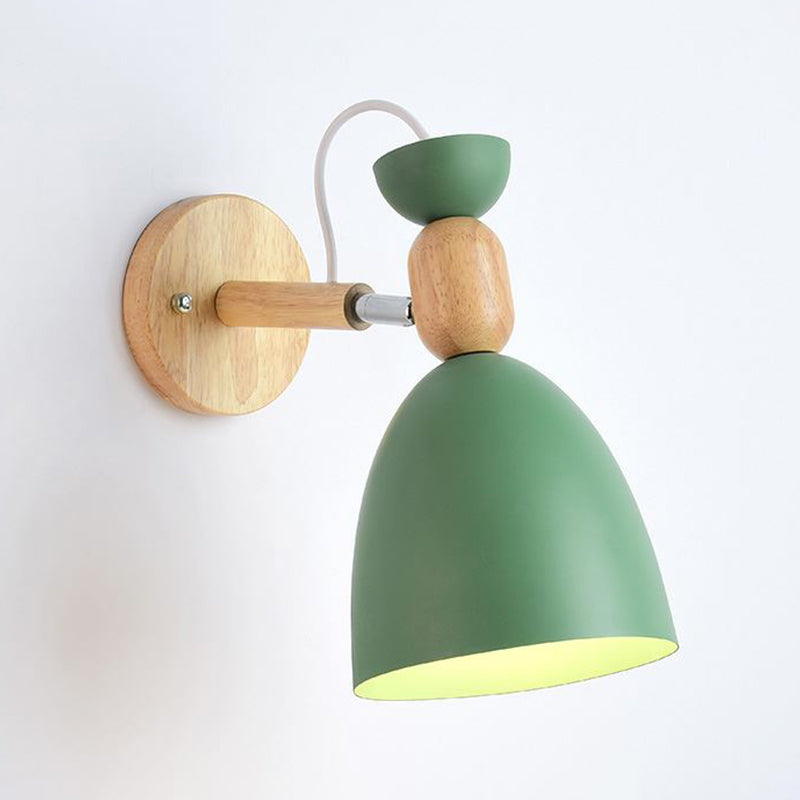 1-Light Geometric Wall Light Fixtures Modern Style Metal Wall Mount Lamp