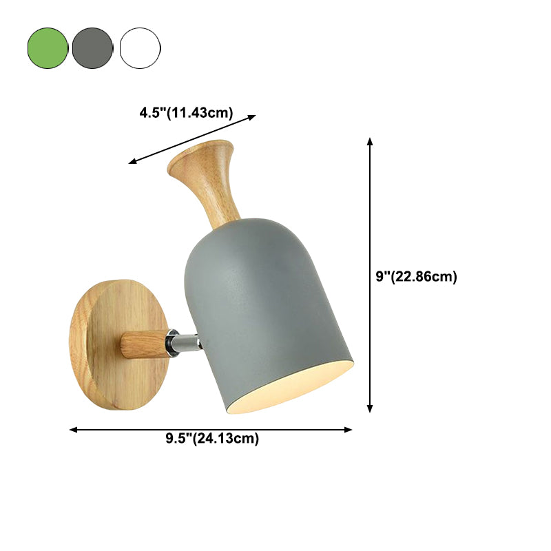 1-Light Geometric Wall Light Fixtures Modern Style Metal Wall Mount Lamp