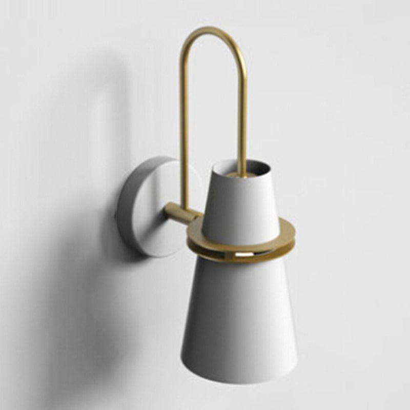 Modern Style Cone Shape Wall Sconce Metal 1 Light Sconces for Corridor