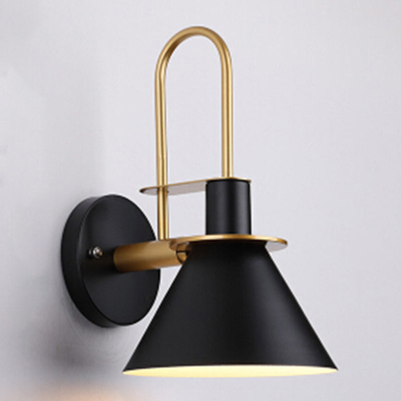 Modern Style Cone Shape Wall Sconce Metal 1 Light Sconces for Corridor