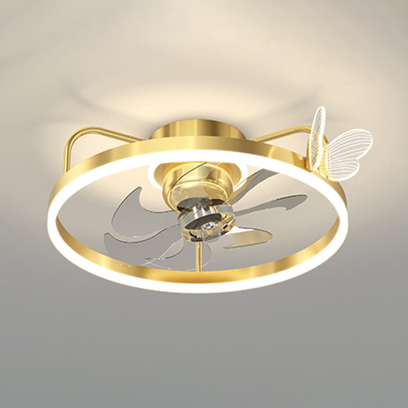 Modern Style Ceiling Fan Lamp Metal Ceiling Fan Lighting for Bedroom