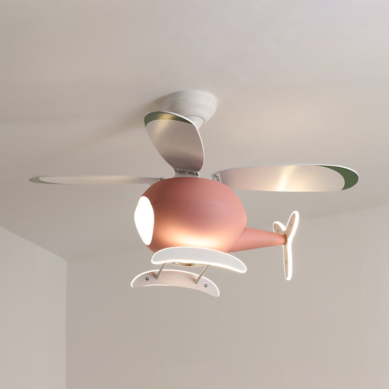 Unique Shape Ceiling Fan Lights Kids Style Metal Ceiling Fan Light Fixtures