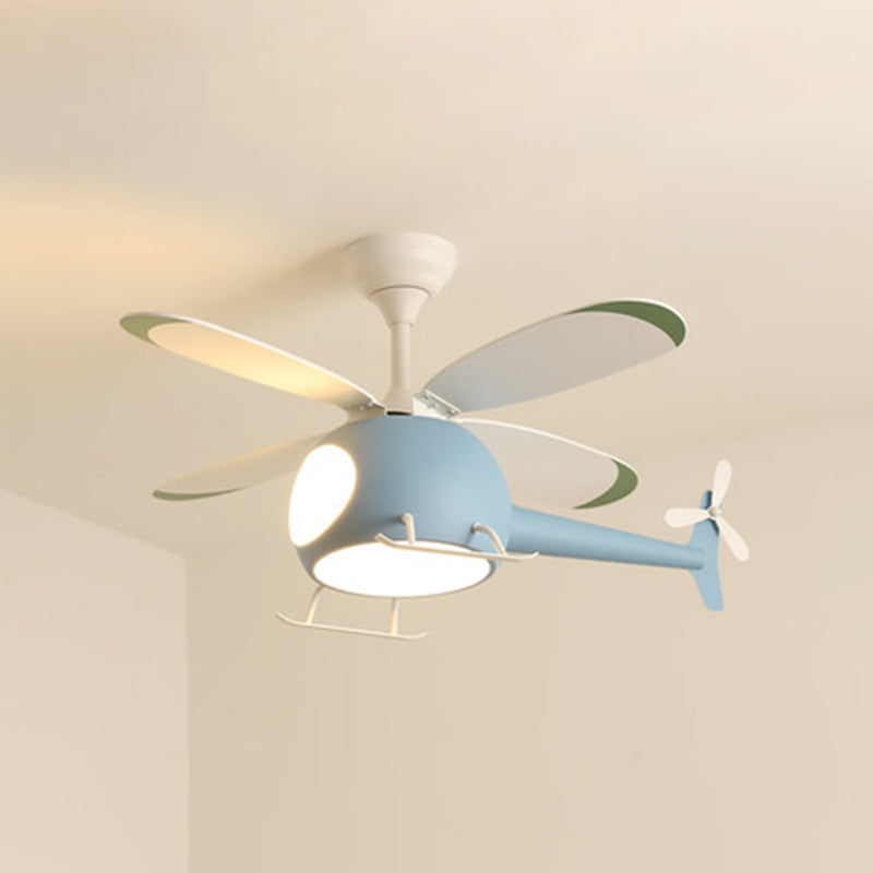 Unique Shape Ceiling Fan Lights Kids Style Metal Ceiling Fan Light Fixtures