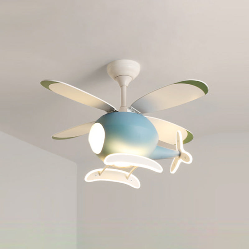 Unique Shape Ceiling Fan Lights Kids Style Metal Ceiling Fan Light Fixtures