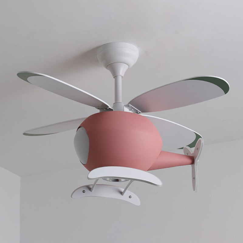 Unique Shape Ceiling Fan Lights Kids Style Metal Ceiling Fan Light Fixtures