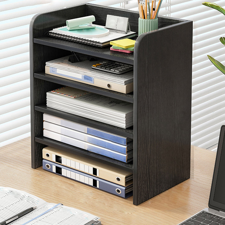 Contemporary Bookcase Closed Back Shelf Bookcase for Study Room