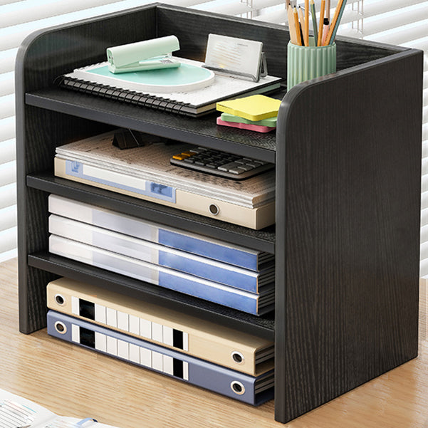 Contemporary Bookcase Closed Back Shelf Bookcase for Study Room