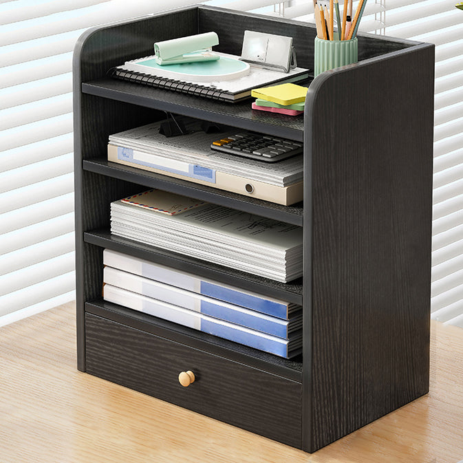 Contemporary Bookcase Closed Back Shelf Bookcase for Study Room
