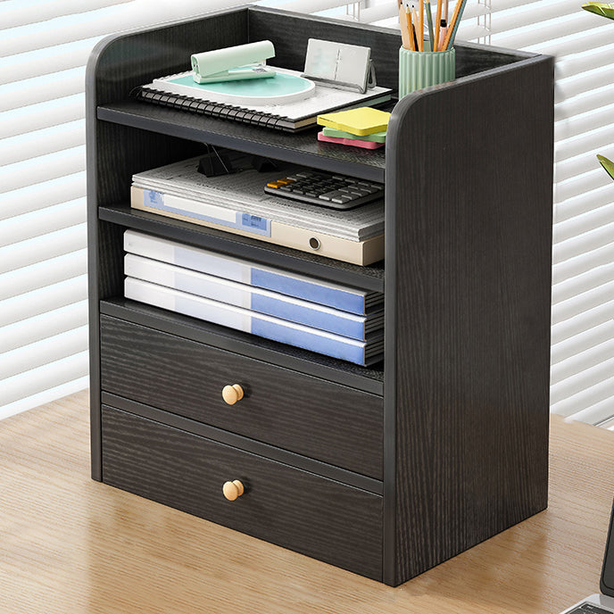Contemporary Bookcase Closed Back Shelf Bookcase for Study Room