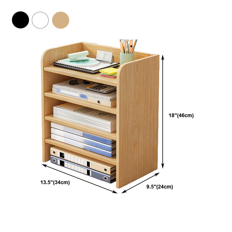 Contemporary Bookcase Closed Back Shelf Bookcase for Study Room