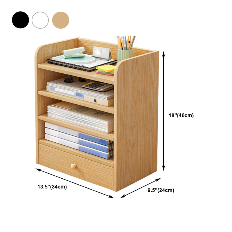 Contemporary Bookcase Closed Back Shelf Bookcase for Study Room