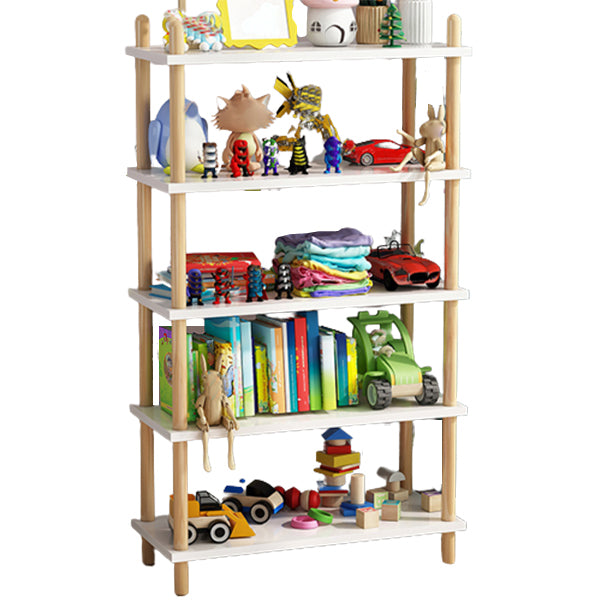 Modern Style Bookshelf Open Back Artificial Wood Bookcase for Office