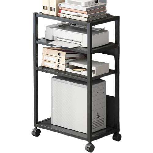 Contemporary Style Bookshelf Casters Bookcase for Study Room and Office