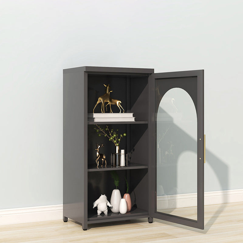 39.96"H Bookshelf Scandinavian Bookcase for Home Office with Door