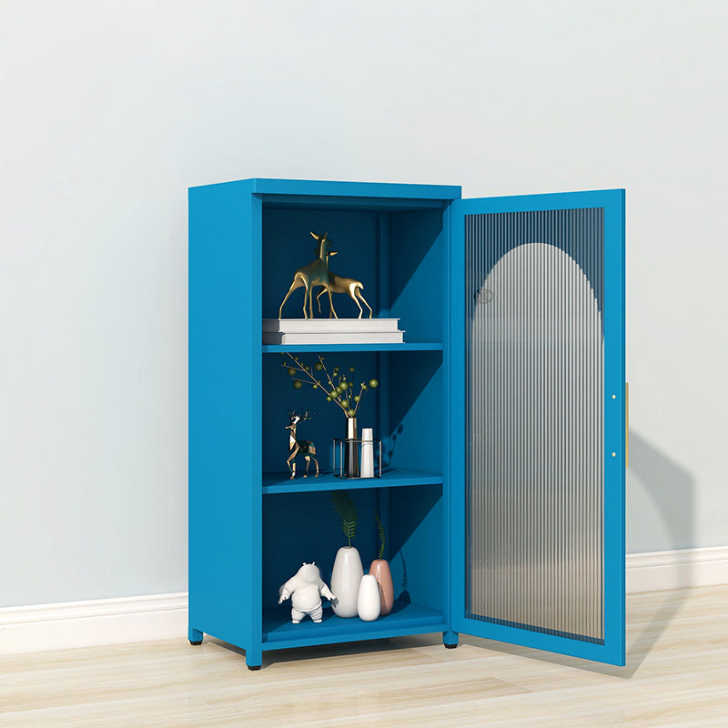39.96"H Bookshelf Scandinavian Bookcase for Home Office with Door