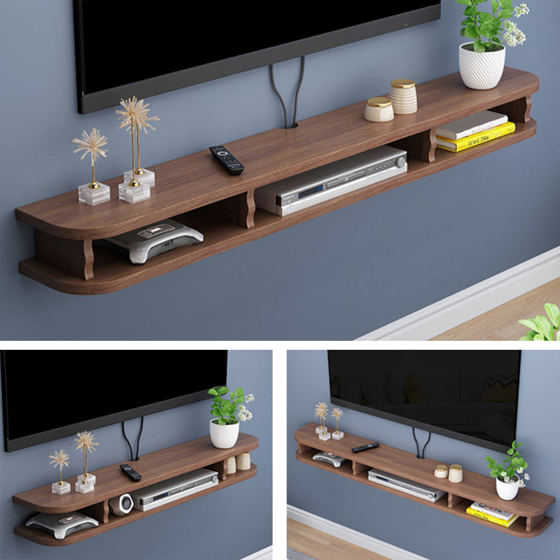 Scandinavian Engineered Wood Media Console Matte Finish TV Media Stand with Shelves