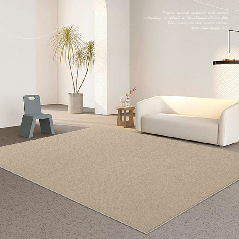 Beige modern tapijt, polyester, puur kleur, binnentapijt, wasbaar tapijt voor woondecoratie