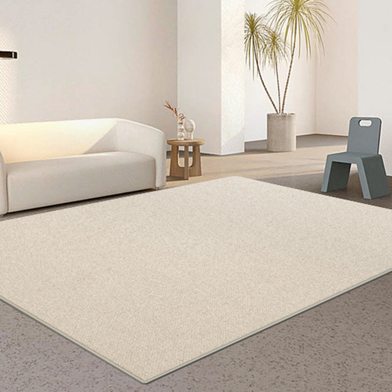 Beige modern tapijt, polyester, puur kleur, binnentapijt, wasbaar tapijt voor woondecoratie