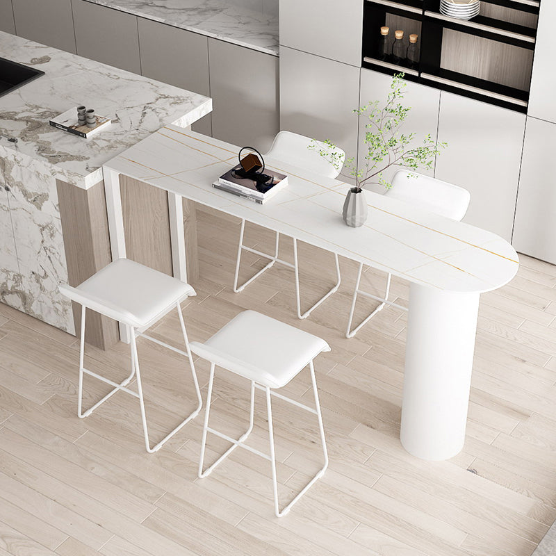 Modern 1/2/3/5 Pieces Sintered Stone Pub Table Set Fixed Counter Table Set for Home Use