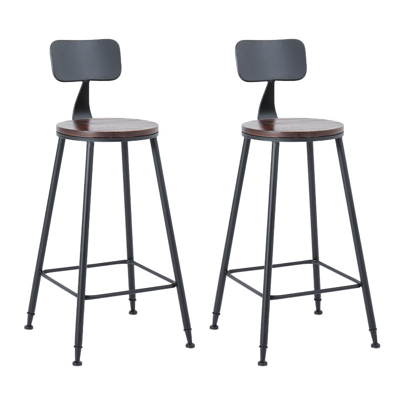 Industrial 1/2/3/5 Pieces Solid Wood Bar Table Set Square Bistro Set