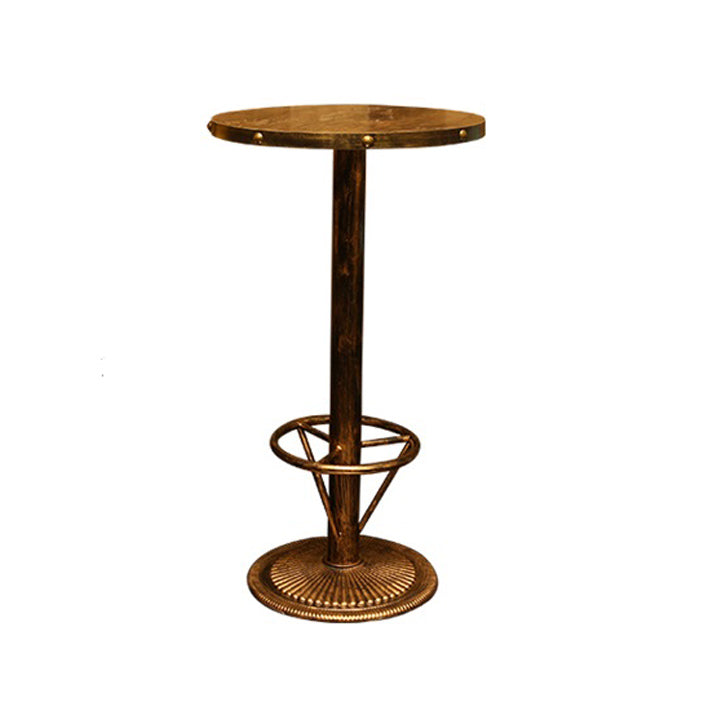 Industrial 1/2/3 Pieces Solid Wood Bar Table Set Round Bistro Set for Home Use
