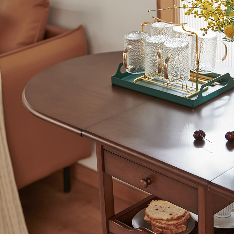 Mid-Century Dining Site Table Solid Wood Folding Dining Table,51.6"L x 23.6"W x 29.5"H