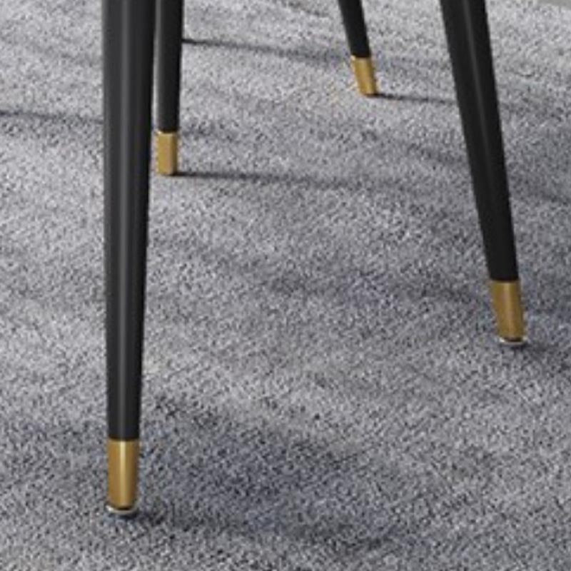 Rectangle Stone Top Dining Table Modern Metal 4 Legs Dining Table for Living Room