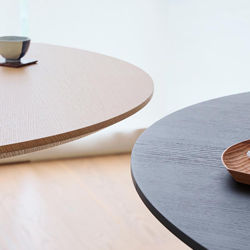 Contemporary Round Dinette Table Solid Wood Pedestal Dining Table