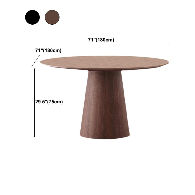 Contemporary Round Dinette Table Solid Wood Pedestal Dining Table