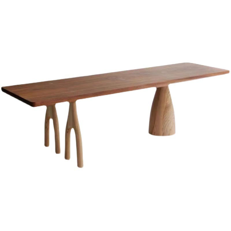 Contemporary Style Dining Table   Brown Rectangle Dinette Table for Home Kitchen