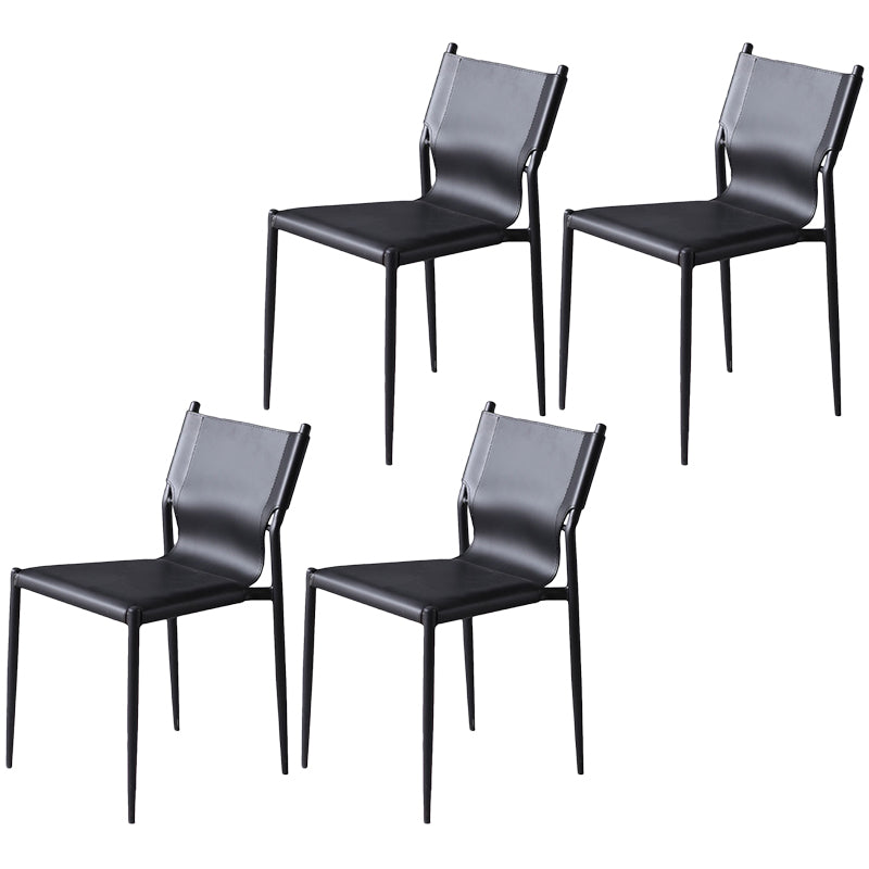 Leather Dining Side Chairs Modern Indoor-Outdoor Chair for Home