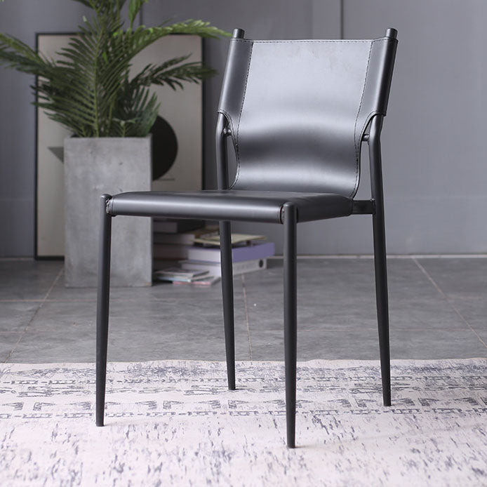 Leather Dining Side Chairs Modern Indoor-Outdoor Chair for Home