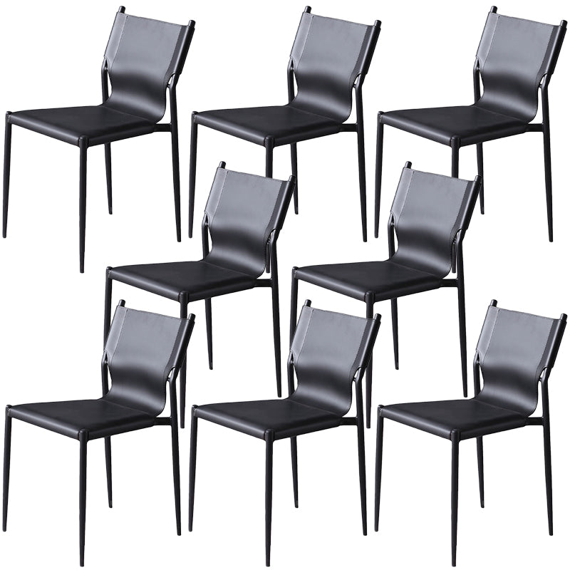 Leather Dining Side Chairs Modern Indoor-Outdoor Chair for Home