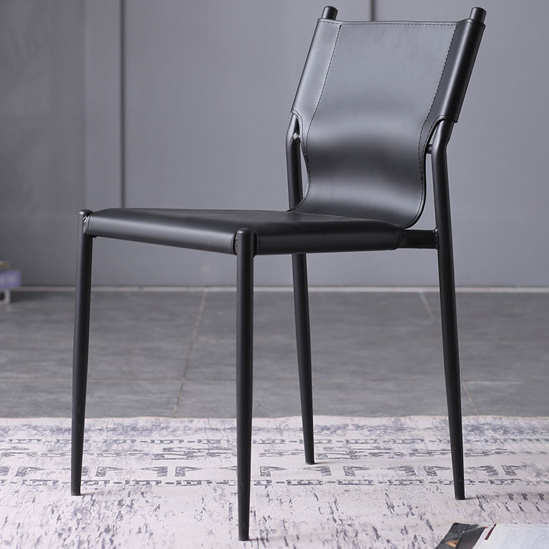 Leather Dining Side Chairs Modern Indoor-Outdoor Chair for Home