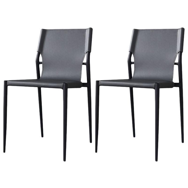 Leather Dining Side Chairs Modern Indoor-Outdoor Chair for Home