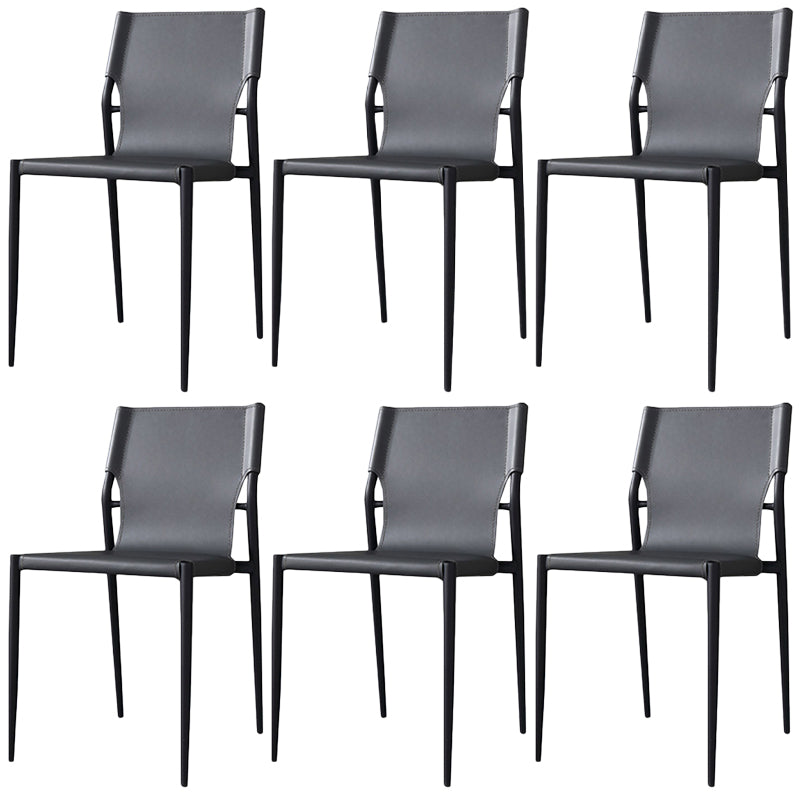 Leather Dining Side Chairs Modern Indoor-Outdoor Chair for Home