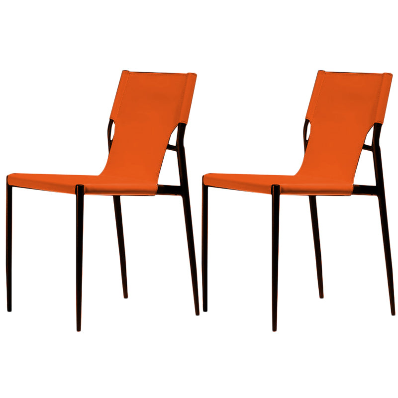 Leather Dining Side Chairs Modern Indoor-Outdoor Chair for Home