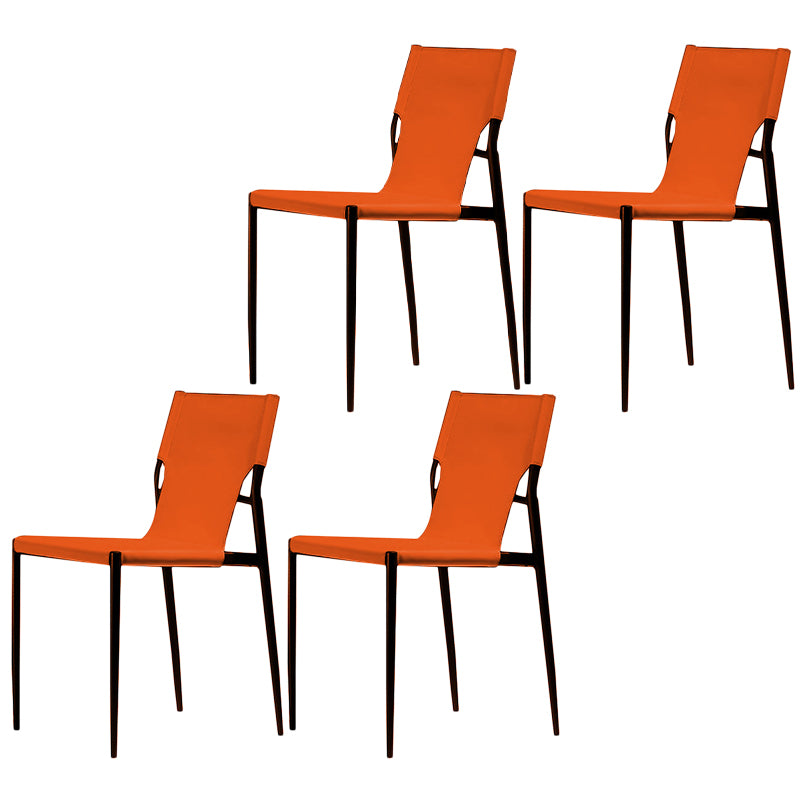 Leather Dining Side Chairs Modern Indoor-Outdoor Chair for Home