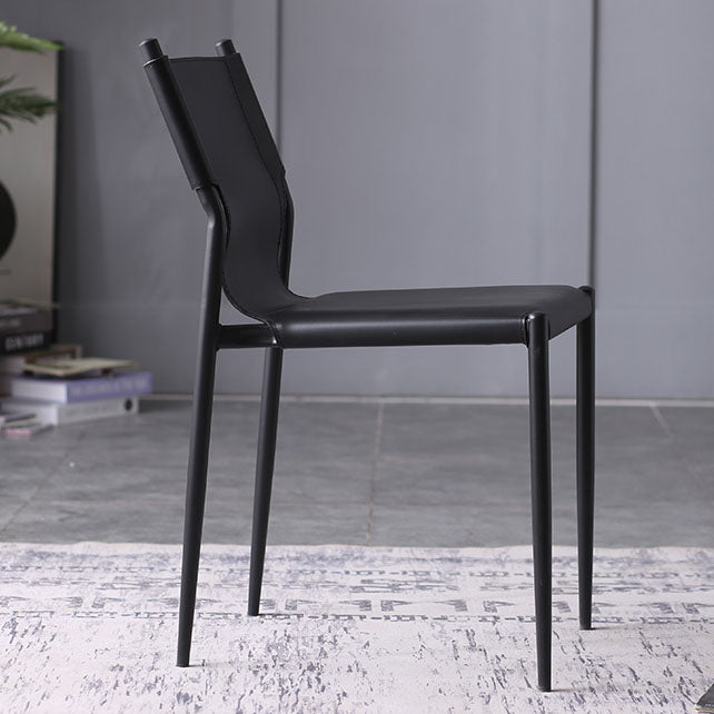Leather Dining Side Chairs Modern Indoor-Outdoor Chair for Home