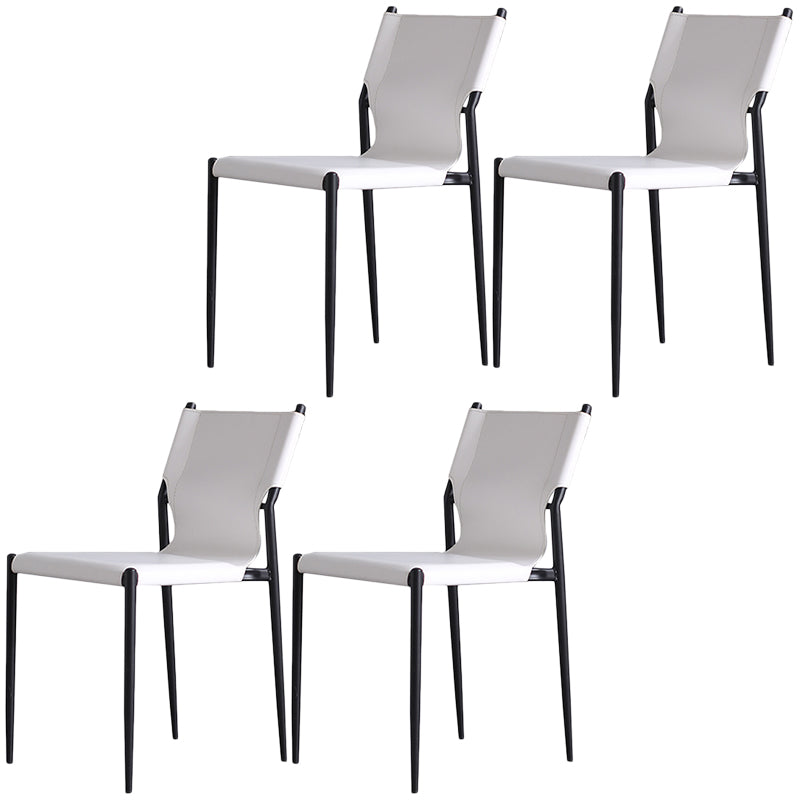 Leather Dining Side Chairs Modern Indoor-Outdoor Chair for Home