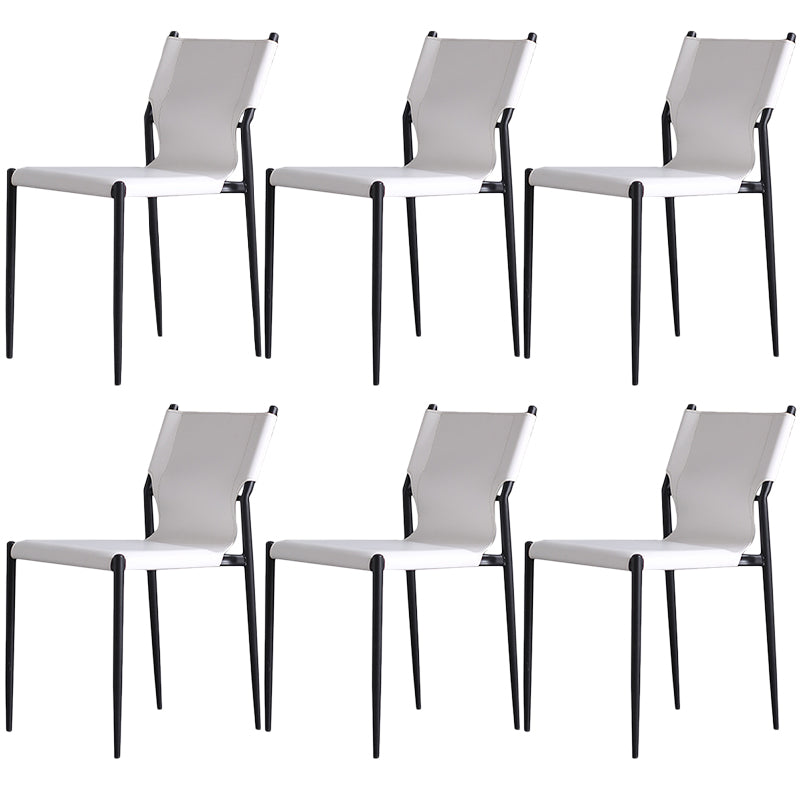 Leather Dining Side Chairs Modern Indoor-Outdoor Chair for Home