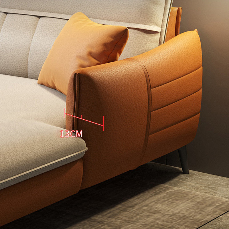 Faux Leather Removable Cushions Sofa/Sectionals with Wear-Resistant and Slipcover