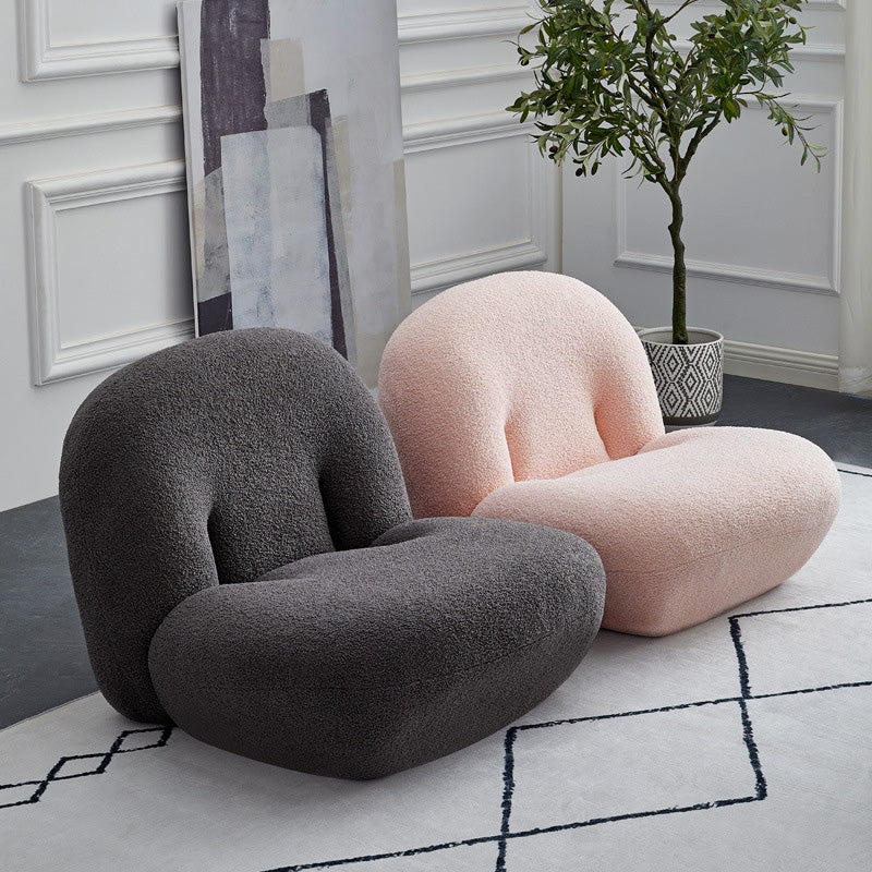 Wool Armless Chair 31.49" L x 27.55" W x 26.77" H Swivel Chair for Living Room