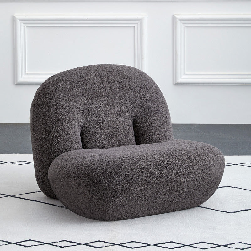 Wool Armless Chair 31.49" L x 27.55" W x 26.77" H Swivel Chair for Living Room