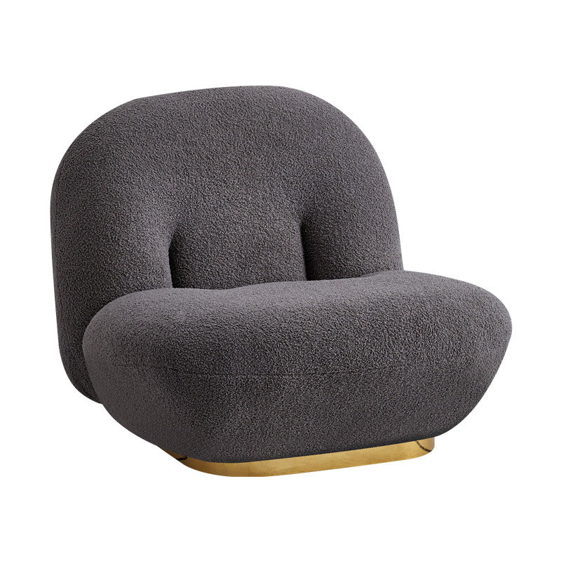 Wool Armless Chair 31.49" L x 27.55" W x 26.77" H Swivel Chair for Living Room