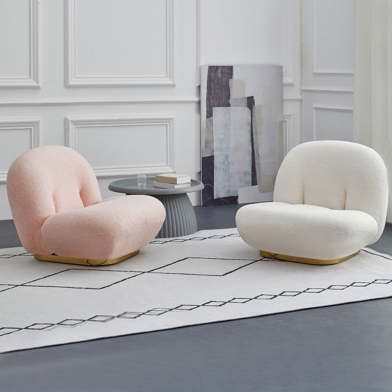 Wool Armless Chair 31.49" L x 27.55" W x 26.77" H Swivel Chair for Living Room