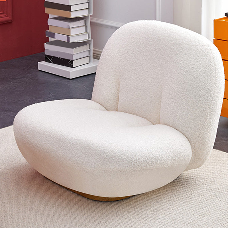 Wool Armless Chair 31.49" L x 27.55" W x 26.77" H Swivel Chair for Living Room
