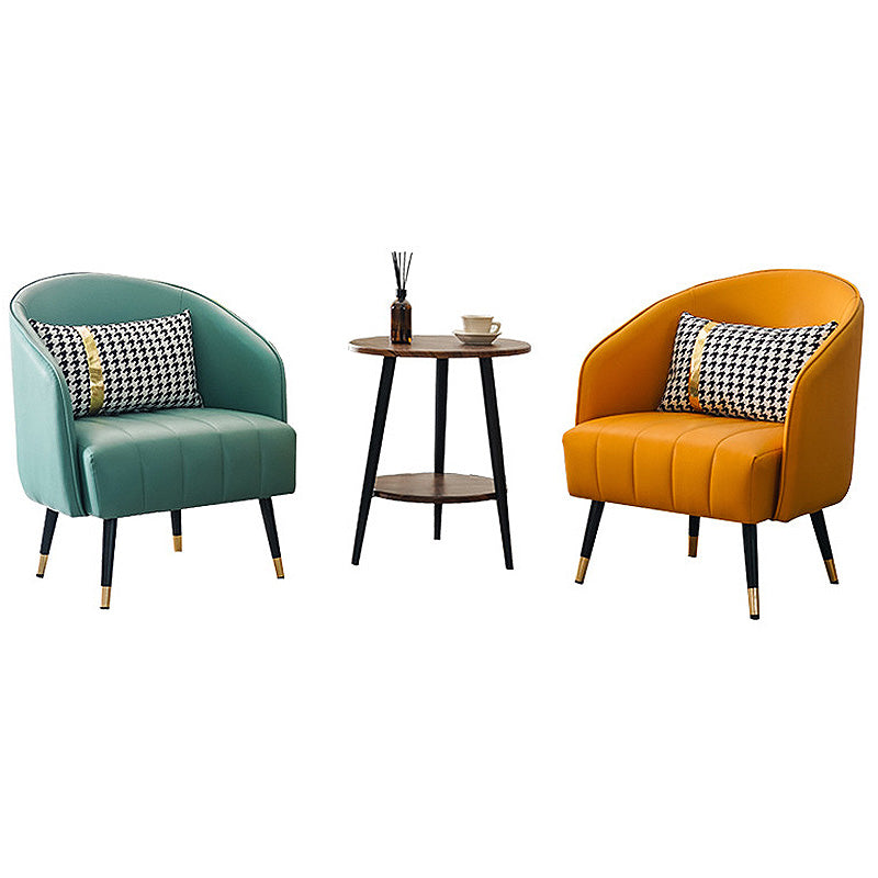 Barrel Accent Chair 25.59" L x 25.59" W x 31.10" H Basic Four Leg Barrel Chair