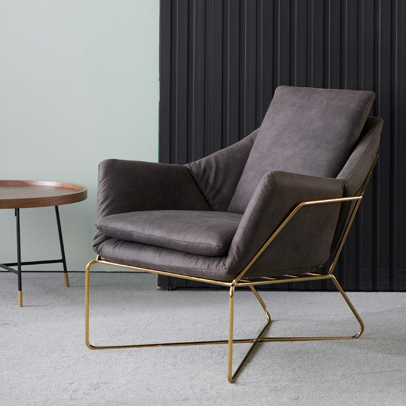 Bonded Leather Chair  27.5"L x 27.5"W x 29.5"H Arms Included Chair for Living Room