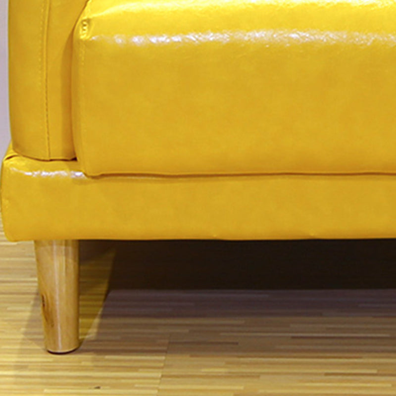 Contemporary Tufted Sofa Couch Split-Back Standard Square Arm Settee Couch